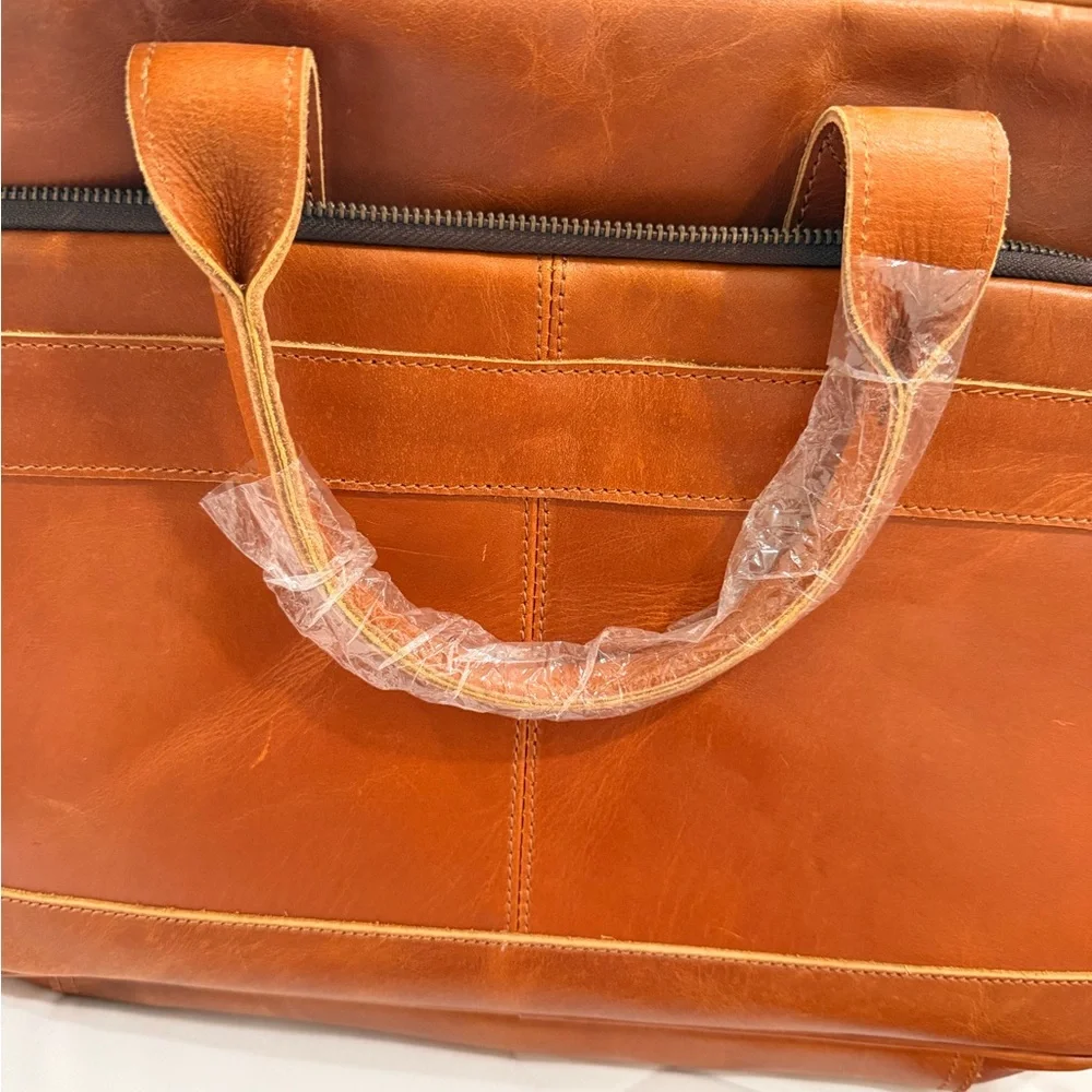 Classic Brown Leather Men's Bag - Picture 5 of 6